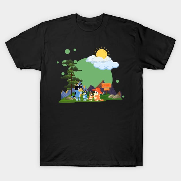 bluey camp T-Shirt by screamousking